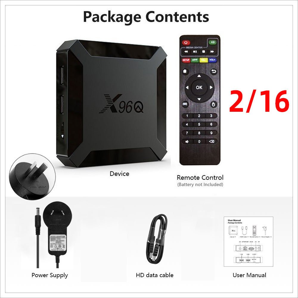 X96Q Android TV Box H313 Smart TV BOX 2.4G WIFI 4K Android 10 TV Box - AMGUR