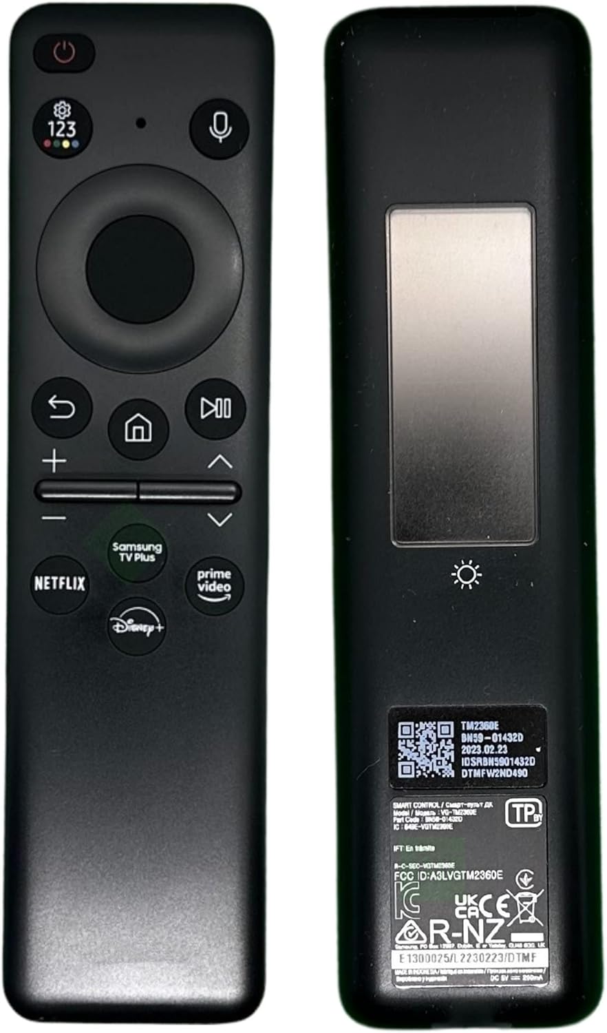 B0C72KDT18 Replacement Remote Control for Samsung TV BN59 - 01432D | TM2360E | ECO | Solar Cell | USB - C - AMGUR