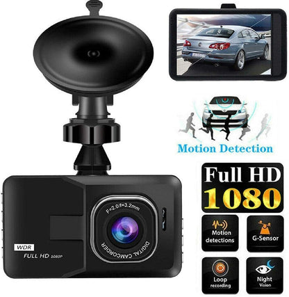 Car Dash Cam Full HD 1080P Car DVR Dashboard Camera with 170°Wide Angle, WDR, G - Sensor, Loop Recording and Motion Detection - AMGUR