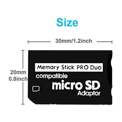 Memory Stick Pro Duo Adapter, Micro SD/Micro SDHC TF Card to Memory Stick MS Pro Duo Card for Sony PSP, Playstation Portable, Camera, Handycam, PDA - AMGUR