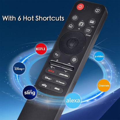 New AN - MR25GA Voice Magic Remote Control for LG Smart TVs UHD OLED QNED NanoCell G5, C5, B5, QNED 92A, 85A, 80A, UA77 Series MR25GA Remote AKB76046602 - AMGUR