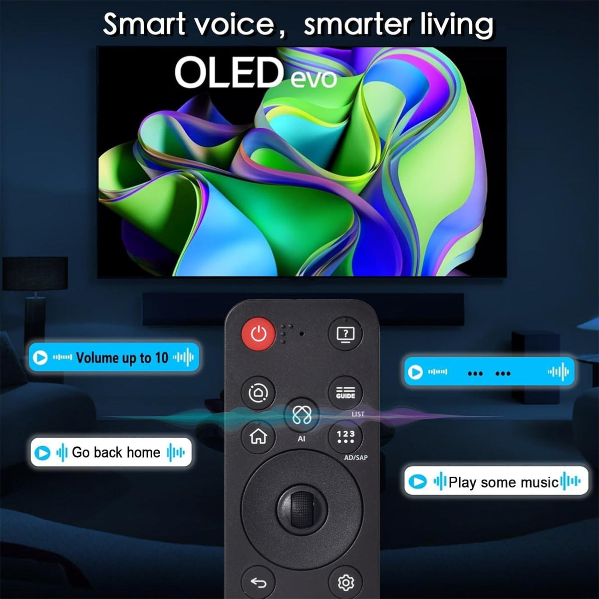 New AN - MR25GA Voice Magic Remote Control for LG Smart TVs UHD OLED QNED NanoCell G5, C5, B5, QNED 92A, 85A, 80A, UA77 Series MR25GA Remote AKB76046602 - AMGUR