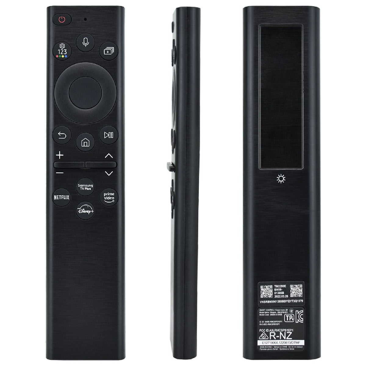 New BN59 - 01385B Replacement Q70B Voice Remote Control for Samsung QLED 4K Smart TV Remote BN59 - 01385A Q80B QN85B QN90B QN95B QN800B TM2280E RMCSPB1EP1 with Solar Charging - AMGUR