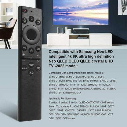 New BN59 - 01385B Replacement Q70B Voice Remote Control for Samsung QLED 4K Smart TV Remote BN59 - 01385A Q80B QN85B QN90B QN95B QN800B TM2280E RMCSPB1EP1 with Solar Charging - AMGUR