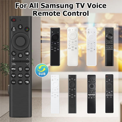 Premium Design Eco Solar Charger TV Remote Control for Samsung Smart TVs Neo QLED, The Frame and Crystal UHD Series 4K TV Remote with Voice Control - AMGUR