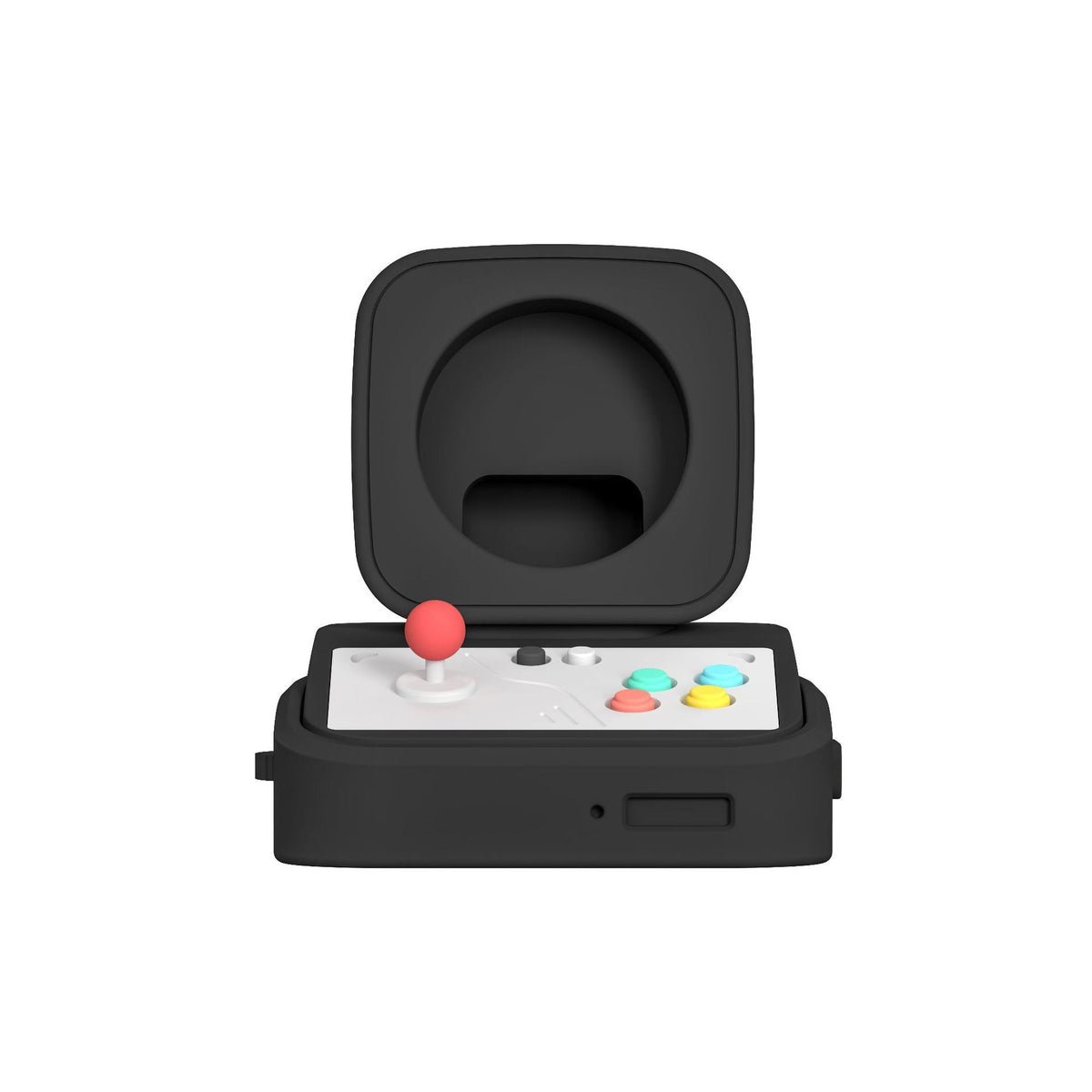 Retro Arcade Game Console Charging Stand Compatible with Apple Watch Series 10/9/8/7/6/5/4/3/2/1/SE/Ultra, Soft Silicone Desktop Charger Dock Cradle with Cord Slot, Nightstand Mode Support - AMGUR