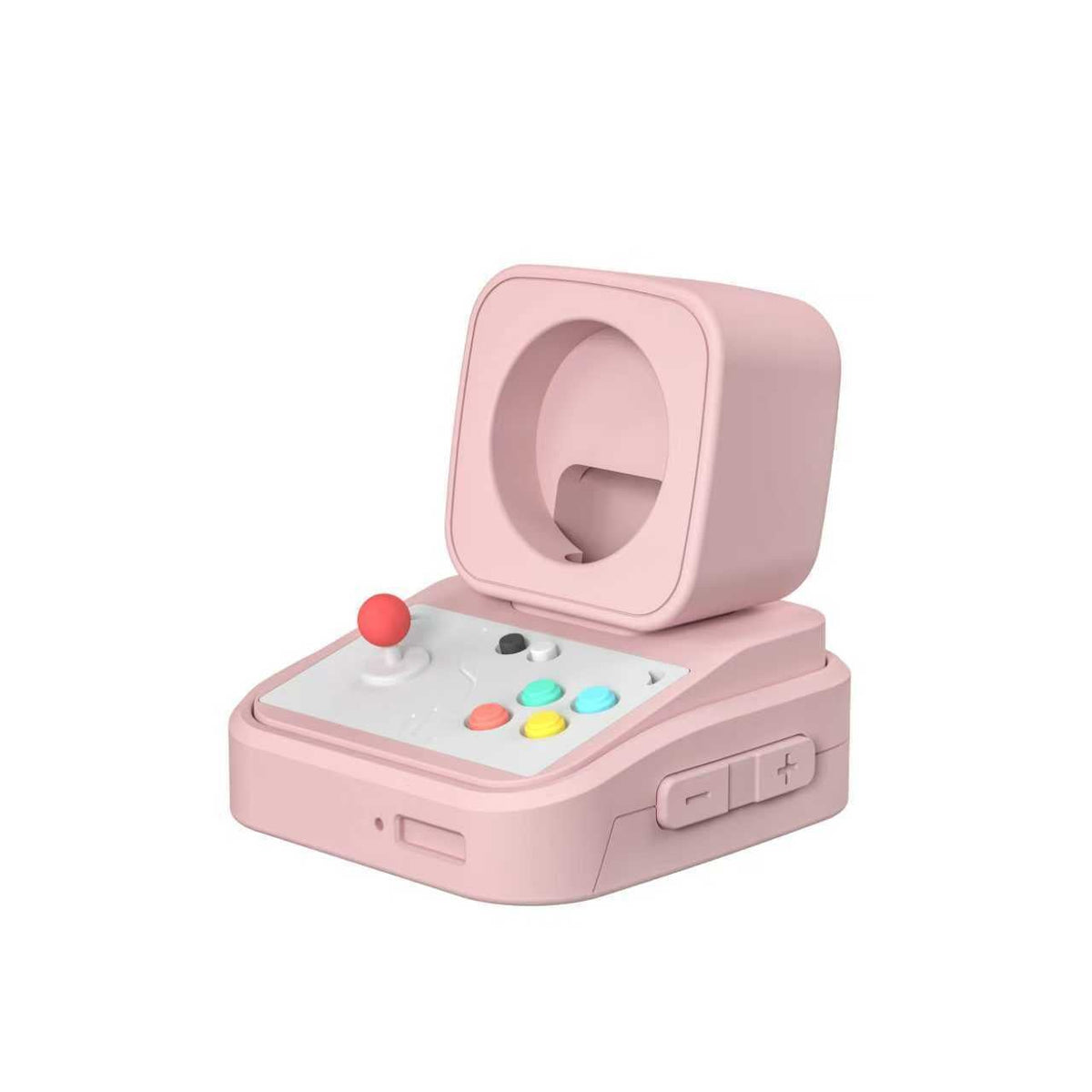 Retro Arcade Game Console Charging Stand Compatible with Apple Watch Series 10/9/8/7/6/5/4/3/2/1/SE/Ultra, Soft Silicone Desktop Charger Dock Cradle with Cord Slot, Nightstand Mode Support - AMGUR
