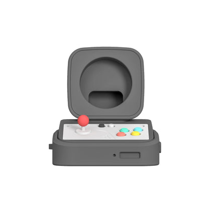 Retro Arcade Game Console Charging Stand Compatible with Apple Watch Series 10/9/8/7/6/5/4/3/2/1/SE/Ultra, Soft Silicone Desktop Charger Dock Cradle with Cord Slot, Nightstand Mode Support - AMGUR