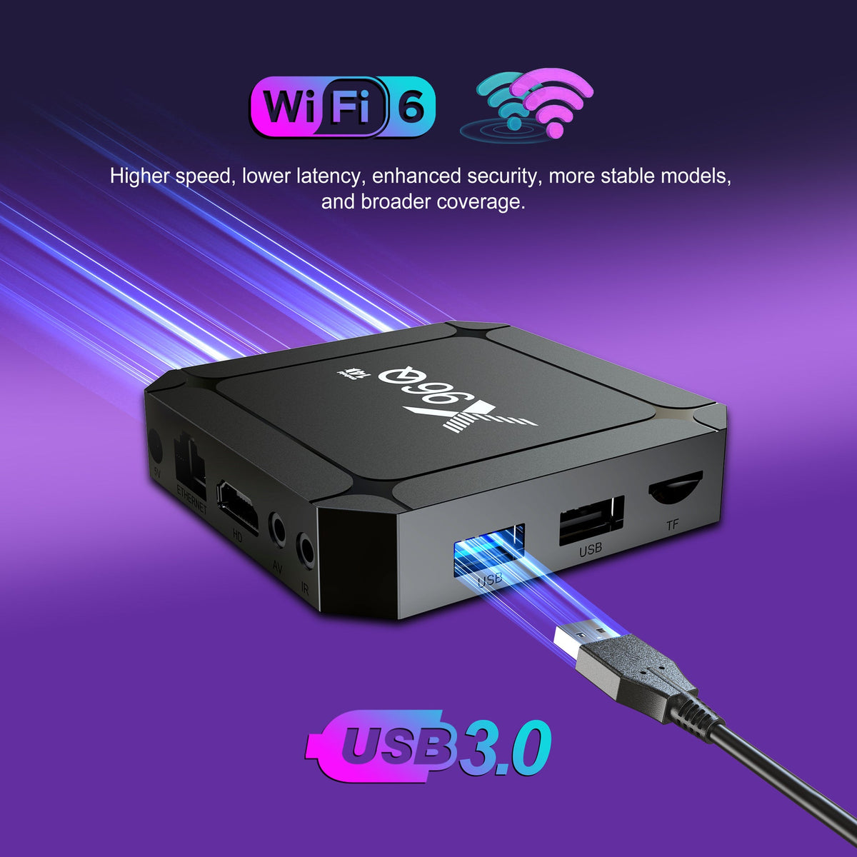 Smart TV Box Android 14 TV BOX X96Q RK3518 Quad Core Android TV Box Support 4K WIFI6 - AMGUR