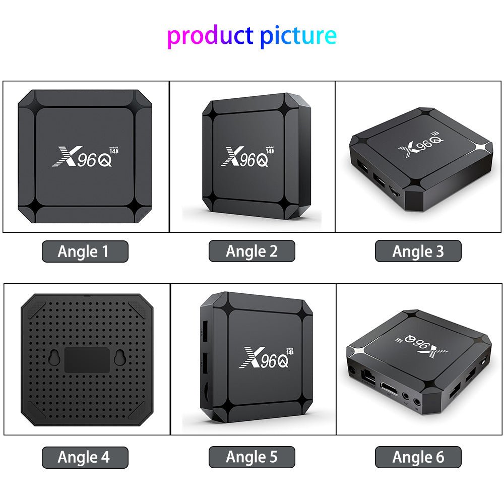 Smart TV Box Android 14 TV BOX X96Q RK3518 Quad Core Android TV Box Support 4K WIFI6 - AMGUR
