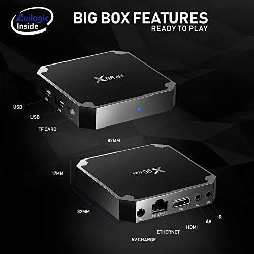 X96 Mini Android 7.1 TV BOX 1GB 8GB AMLOGIC S905W QUAD CORE SUPPORT 2.4G WIFI H.265 X96MINI MEDIA PLAYER - B0787GMDQ4 - AMGUR
