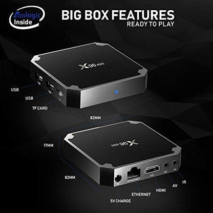 X96 Mini Android 7.1 TV BOX 1GB 8GB AMLOGIC S905W QUAD CORE SUPPORT 2.4G WIFI H.265 X96MINI MEDIA PLAYER - B0787GMDQ4 - AMGUR