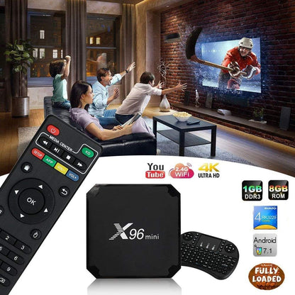 X96 Mini Android TV Box Amlogic S905W Quad Core 1GB/8GB Smart TV Box WiFi 4K Ultra HD OTT Box Bluetooth H.265 HEVC HDMI Streaming Media Player - B075TV3H9C - AMGUR