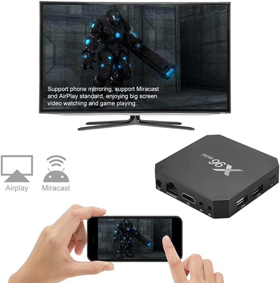 X96 Mini Android TV Box Amlogic S905W Quad Core 1GB/8GB Smart TV Box WiFi 4K Ultra HD OTT Box Bluetooth H.265 HEVC HDMI Streaming Media Player - B075TV3H9C - AMGUR