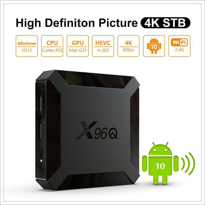 X96Q Android TV Box Allwinner H313 Android 10.0 Smart TV Box 2 4Ghz WiFi Streaming Media Player - AMGUR