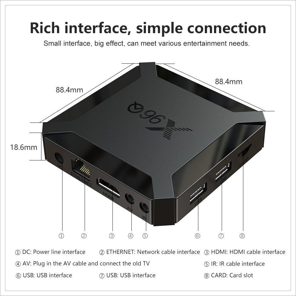 X96Q Android TV Box Allwinner H313 Android 10.0 Smart TV Box 2 4Ghz WiFi Streaming Media Player - AMGUR