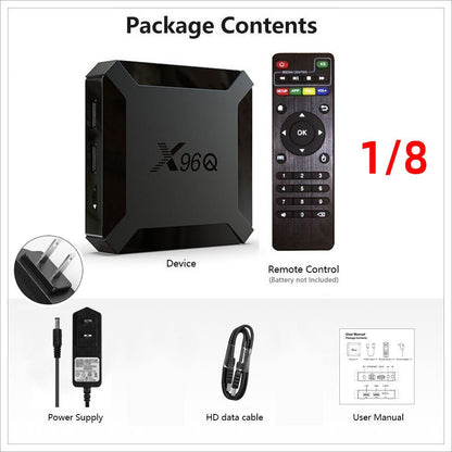X96Q Android TV Box H313 Smart TV BOX 2.4G WIFI 4K Android 10 TV Box - AMGUR