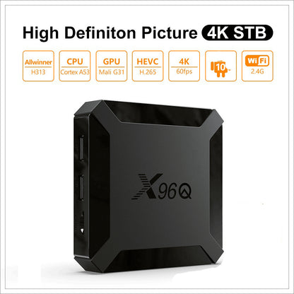 X96Q Android TV Box H313 Smart TV BOX 2.4G WIFI 4K Android 10 TV Box - AMGUR