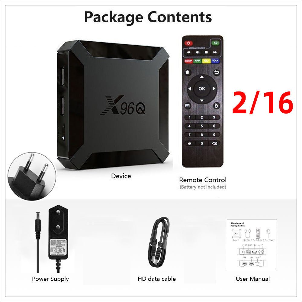 X96Q Android TV Box H313 Smart TV BOX 2.4G WIFI 4K Android 10 TV Box - AMGUR
