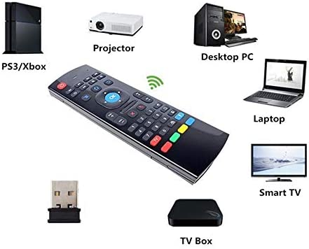 MX3 Pro Air Remote Mouse 2.4G Backlit Kodi Remote Control, Mini Wireless Keyboard & Infrared Remote Control Learning, Best for Android Smart Tv Box HTPC IPTV PC Pad Xbox Raspberry pi 3 - AMGUR