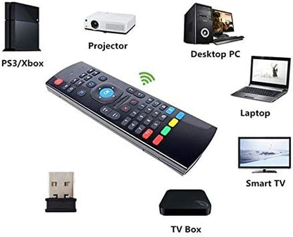 MX3 Pro Air Remote Mouse 2.4G Backlit Kodi Remote Control, Mini Wireless Keyboard & Infrared Remote Control Learning, Best for Android Smart Tv Box HTPC IPTV PC Pad Xbox Raspberry pi 3 - AMGUR