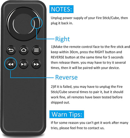 Replacement Remote Control Compatible with Amazon Fire Stick and Amazon Fire Cube Without Voice Function - AMGUR