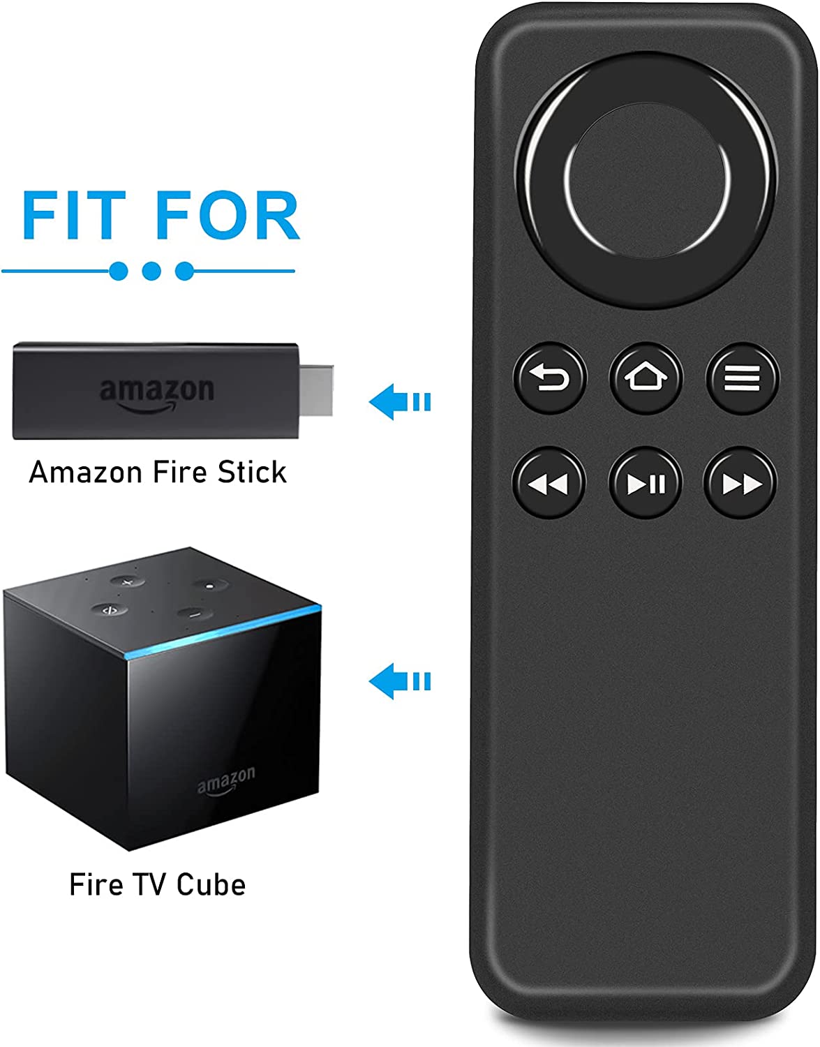 Replacement Remote Control Compatible with Amazon Fire Stick and Amazon Fire Cube Without Voice Function - AMGUR